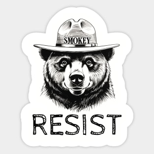 Smokey The Bear Resist Sticker